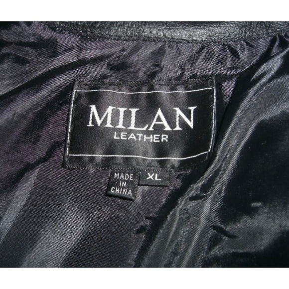 Vintage 90's Leather Jacket Black Gothic egirl alt Goth Whimsygoth Grunge y2k - Picture 10 of 16